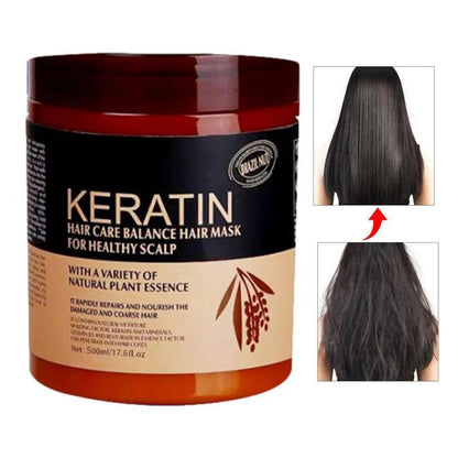 Keratin Hair Repair Mask Deep Conditioning Treatment For Frizzy Damaged And Chemically Treated Hair 500ML