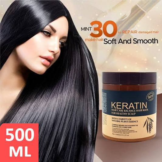 Keratin Hair Repair Mask Deep Conditioning Treatment For Frizzy Damaged And Chemically Treated Hair 500ML