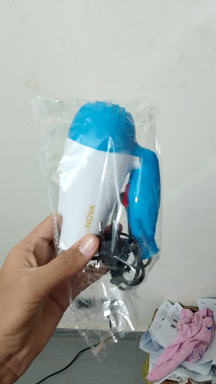 Nova Professional Mini Foldable Hair Dryer – Compact Travel-Friendly Hair Dryer with Folding Handle for Girls