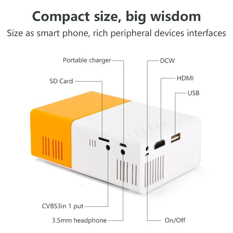 Portable YG300 Mini LED Projector A1