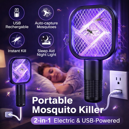 USB Rechargeable Mosquito Killer Racket | Portable Mosquito Repellent Racket