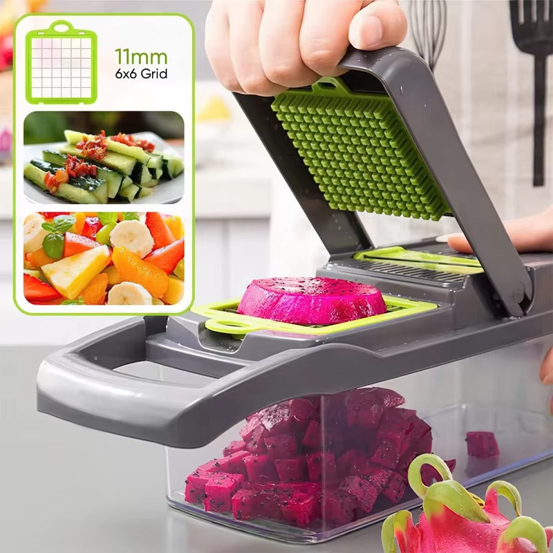 Vegetable Chopper 16 Pcs Set -Onion Chopper, Food Slicer, Multi-Function Kitchen Tool